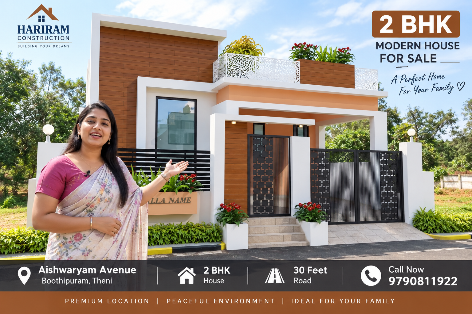 2BHK HOUSE FOR SALE, AISHWARYAM AVENUE, BOOTHIPURAM, THENI.