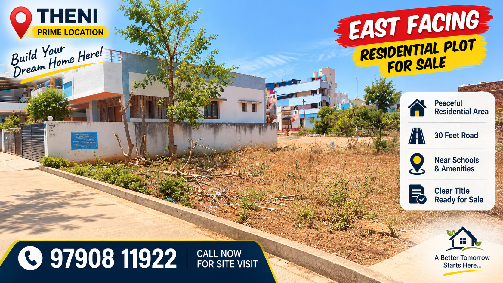 East-Facing Residential Plot for Sale in Prime Location, Theni